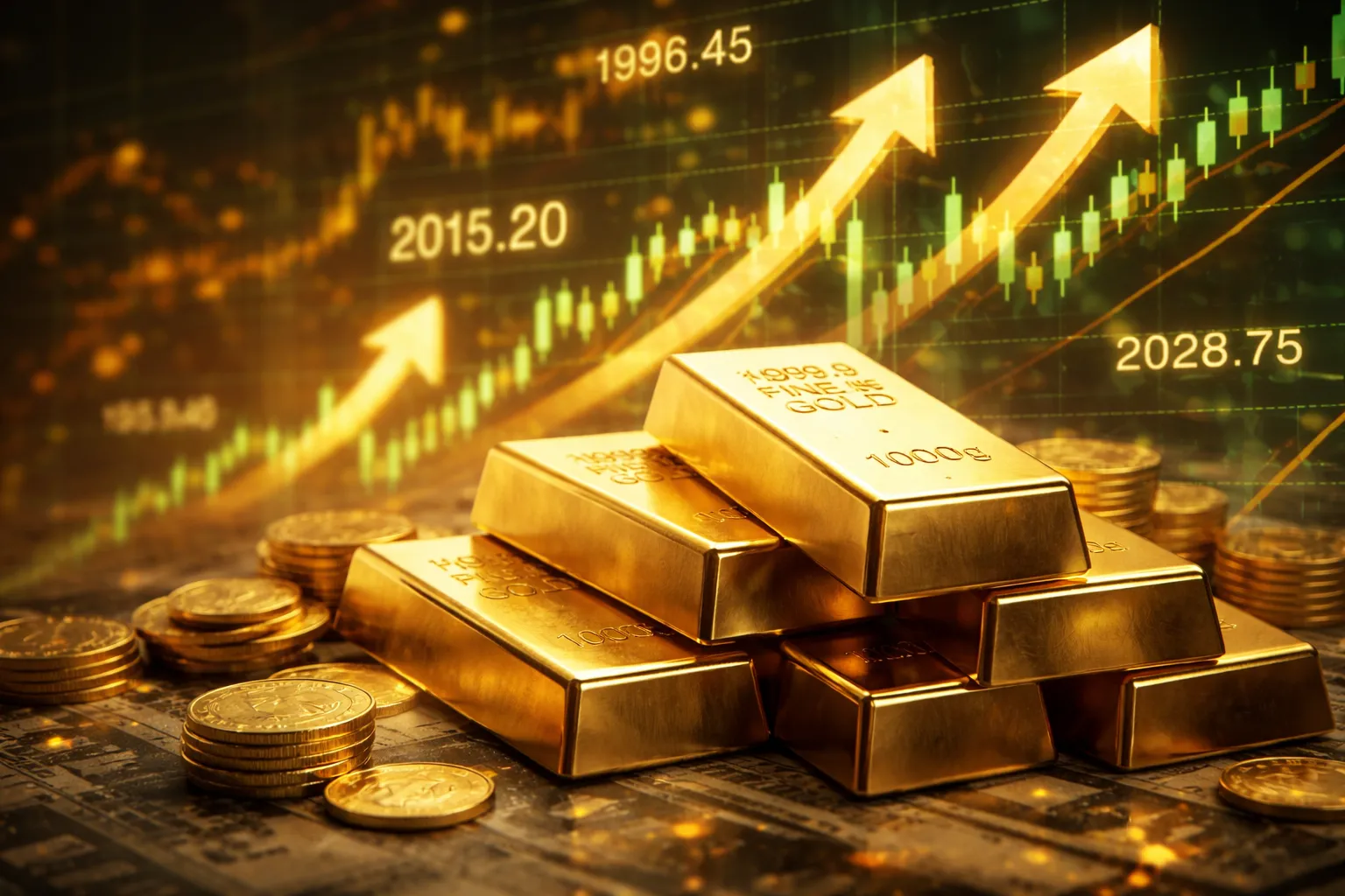 ارتفاع الذهب مع زيادة الطلب على الأصول الآمنة
